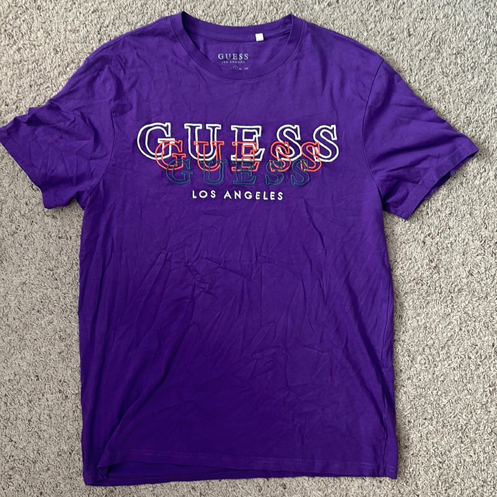 Guess purple printed shirt